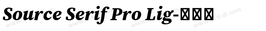 Source Serif Pro Lig字体转换